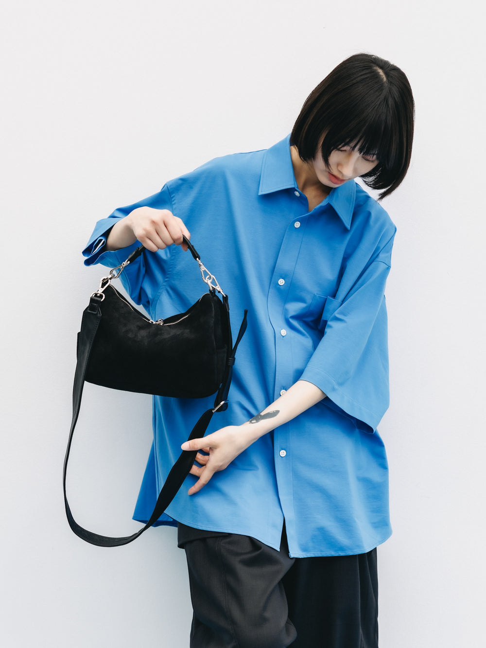 CLESSTE / 46G Knit Everyday S/S Shirt (Sax Blue)