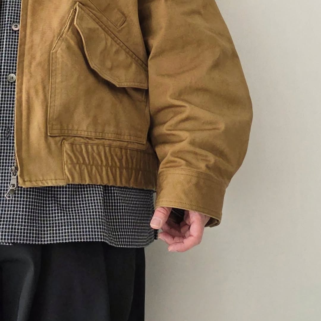 ANCELLM / Zip Blouson (Beige)