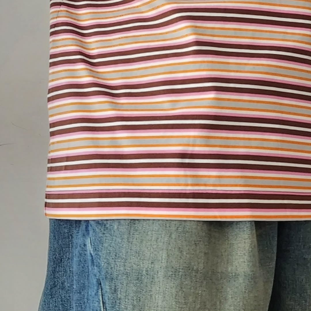 KANEMASA PHIL / 36G Multi Border S/S Tee