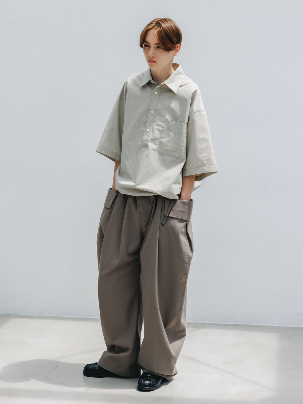 CLESSTE / Mini Plaid S/S Pullover Shirt (Beige)