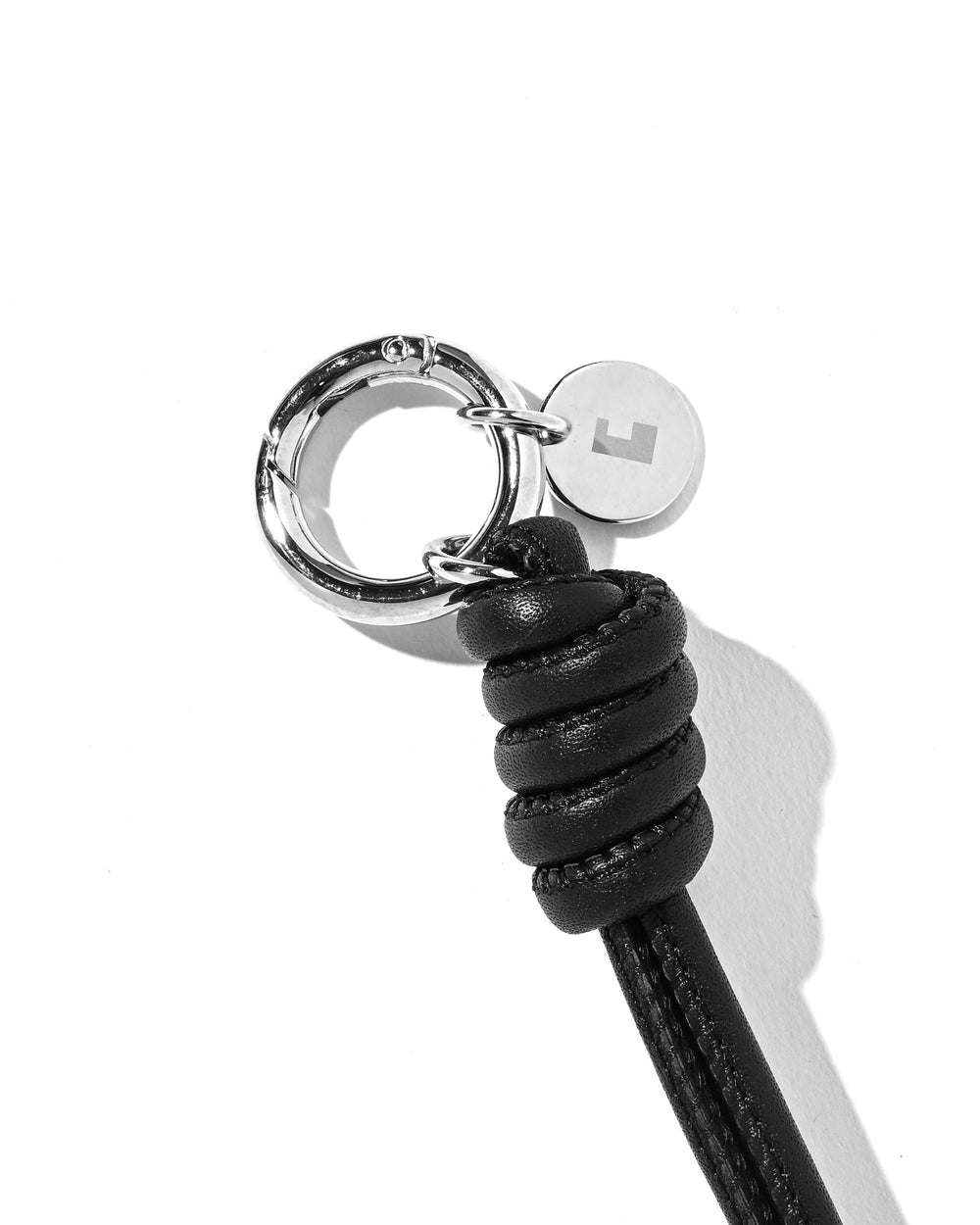 CLESSTE / Leather Knot Charm For ITTI (Black)