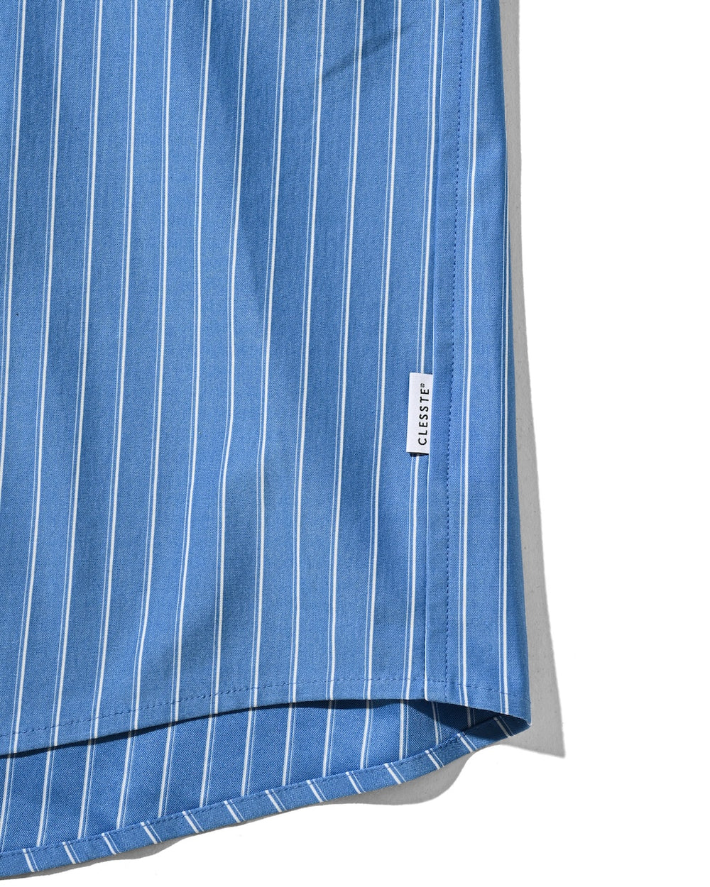 CLESSTE / Thick/Thin Stripe 46G Knit Everyday S/S Shirt (Sax Blue Stripe)