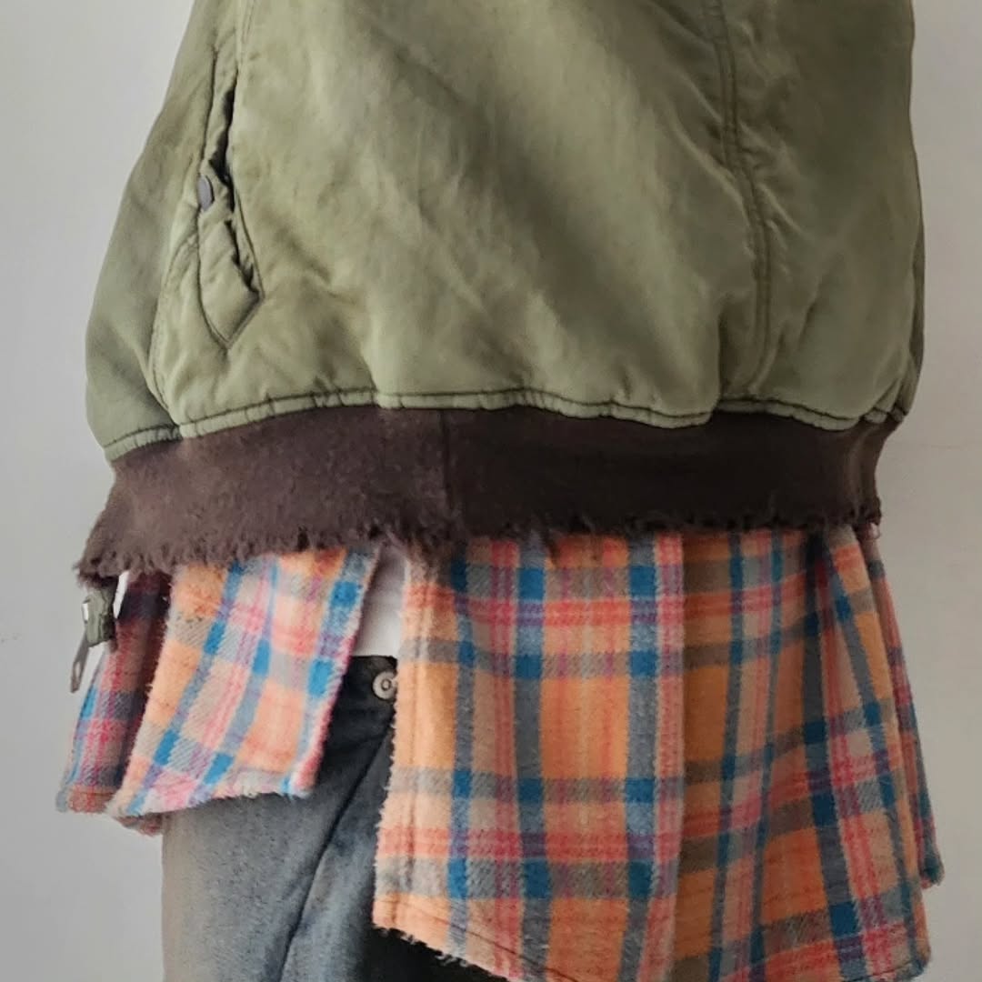 ANCELLM / Faded Bomber Jacket (Khaki)