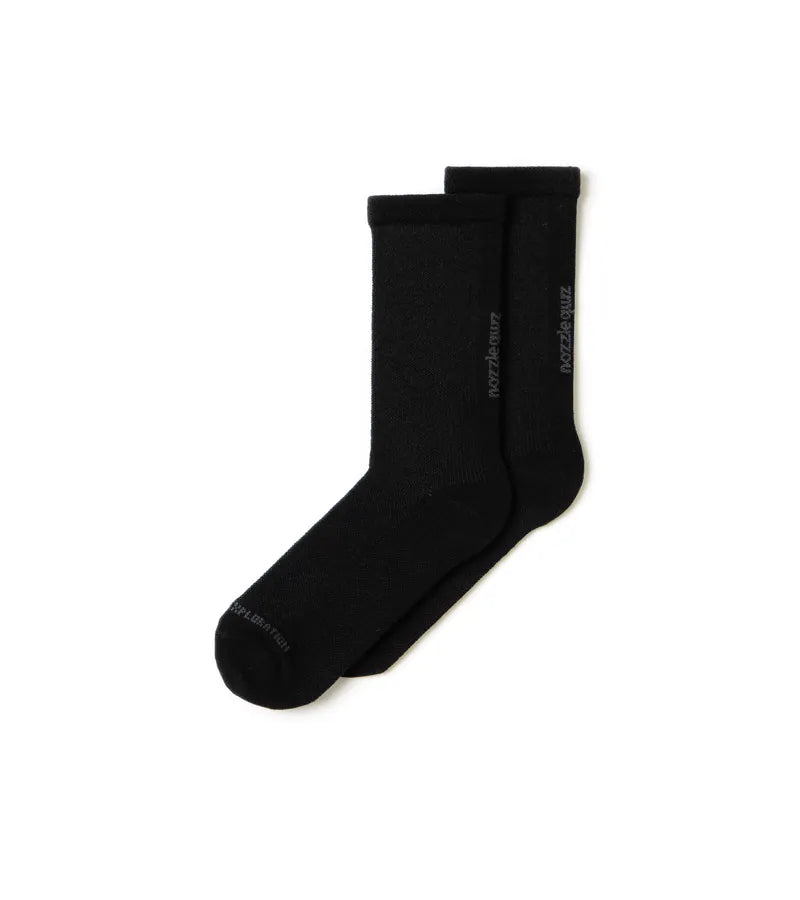 NOZZLEQUIZ / Black - Essential Tactel® Crew Socks
