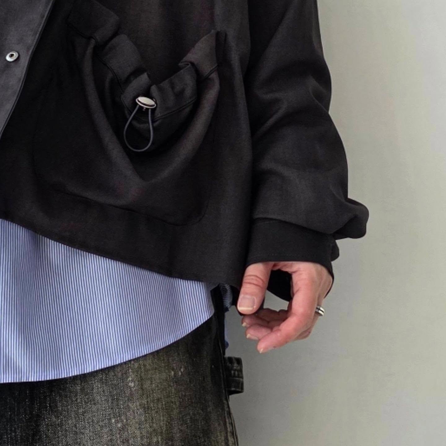 THE JEAN PIERRE / Urban Wool Tech Pyjama Shirt (Black)