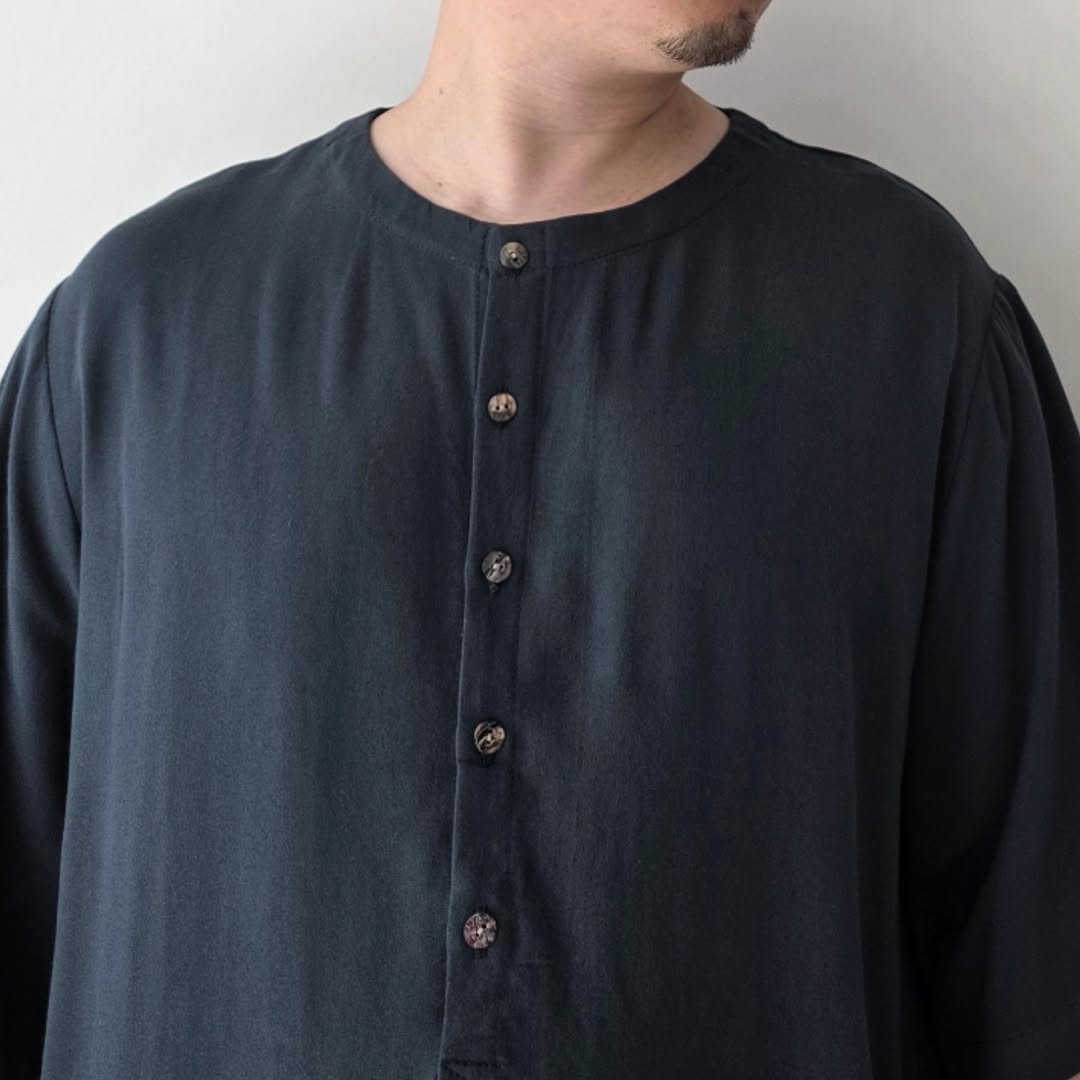 SABY / Bamboo Amuzen H-N Shirts (Gry Navy)