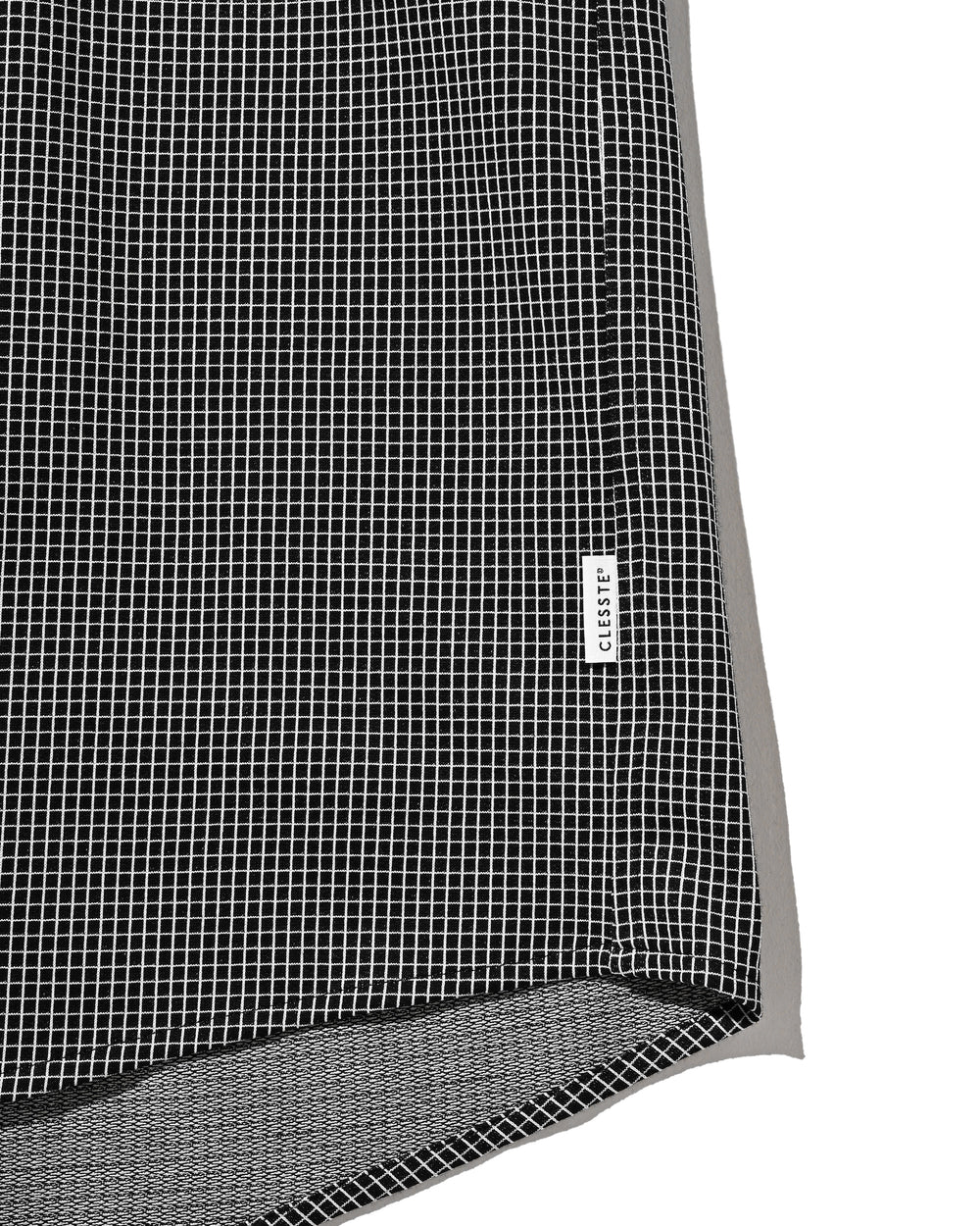 CLESSTE / Mini Grid Check 36G Knit Everyday S/S Shirt (Black x White)