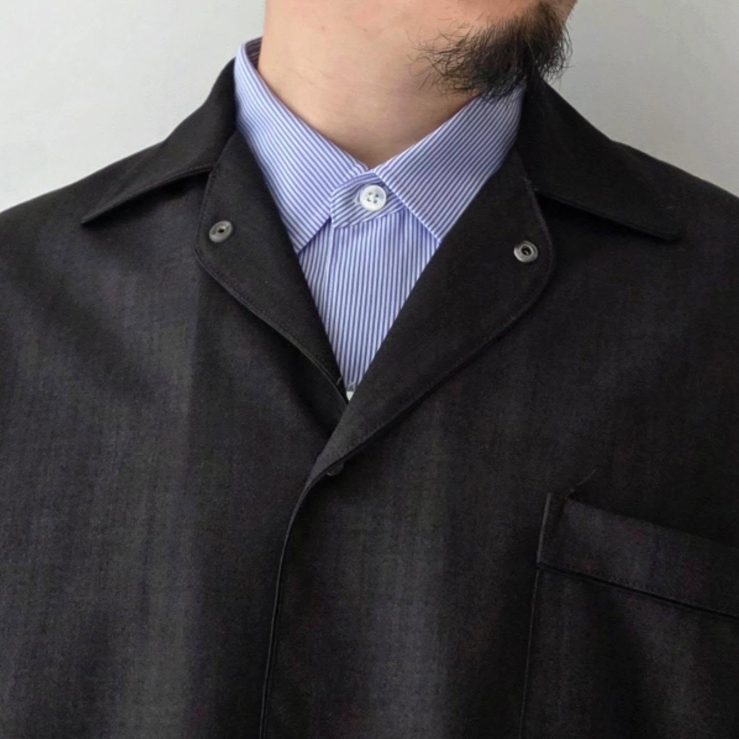 THE JEAN PIERRE / Urban Wool Tech Pyjama Shirt (Black)