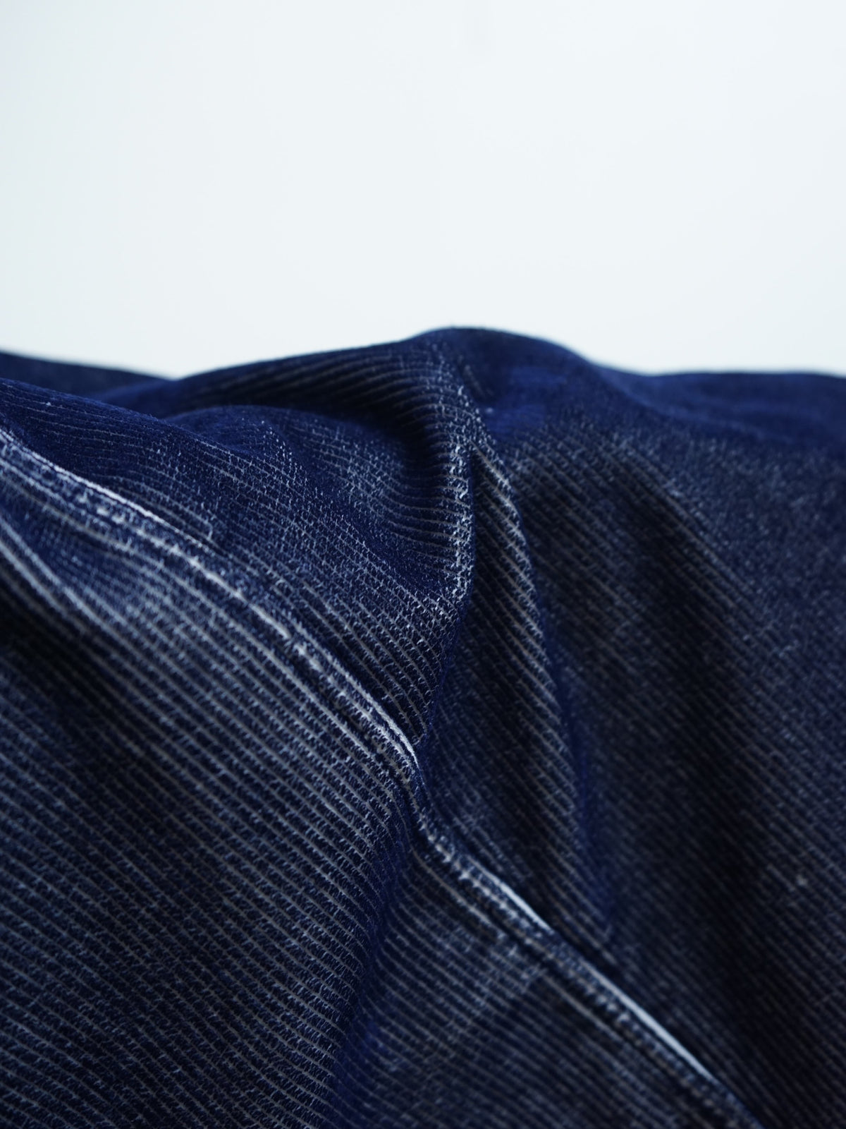 REVERBERATE / Flocky Corduroy Work Jacket (Light Grey x Navy)