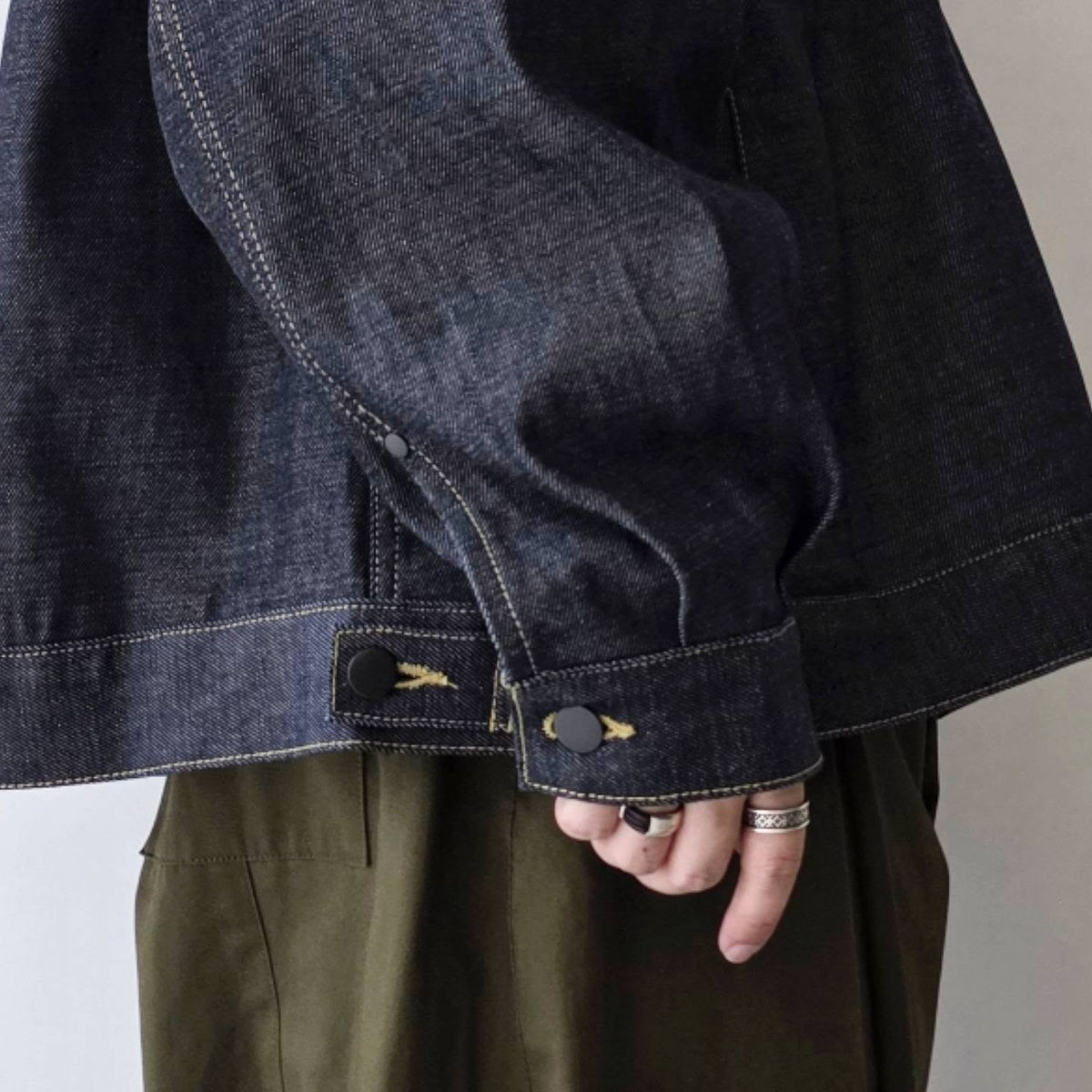 THE JEAN PIERRE / Leather Collar 11XL Denim Trucker