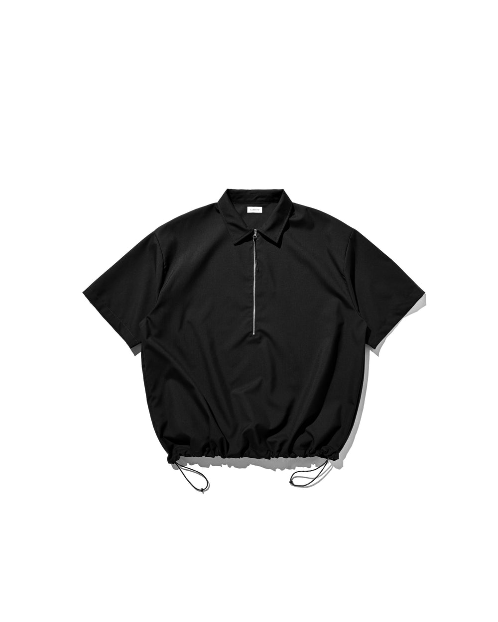 CLESSTE / Tropical Wool City S/S Half Zip Shirt (Black)