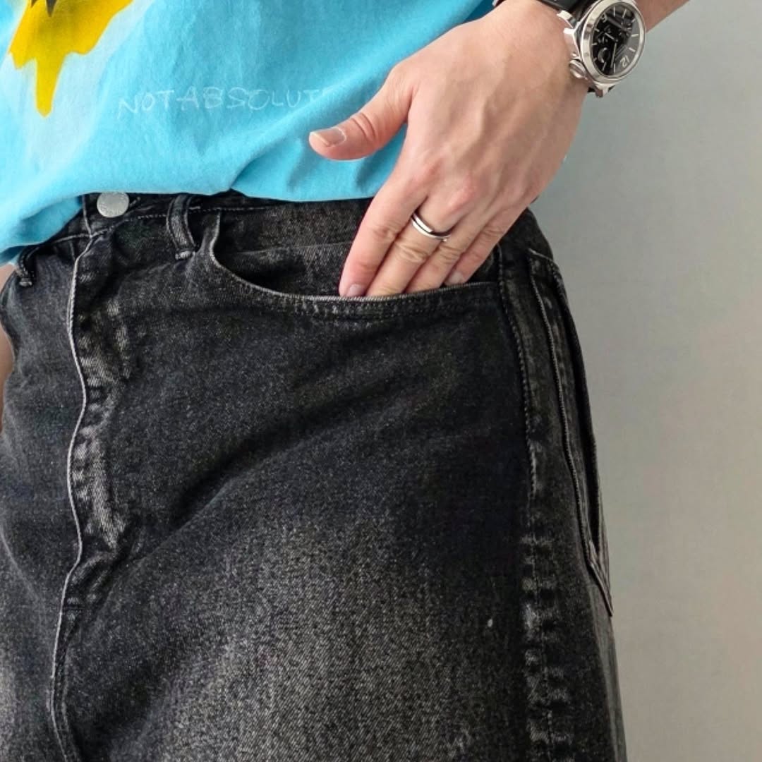 SHINYAKOZUKA / Painted Ordinary City Loose Shorts (Black)
