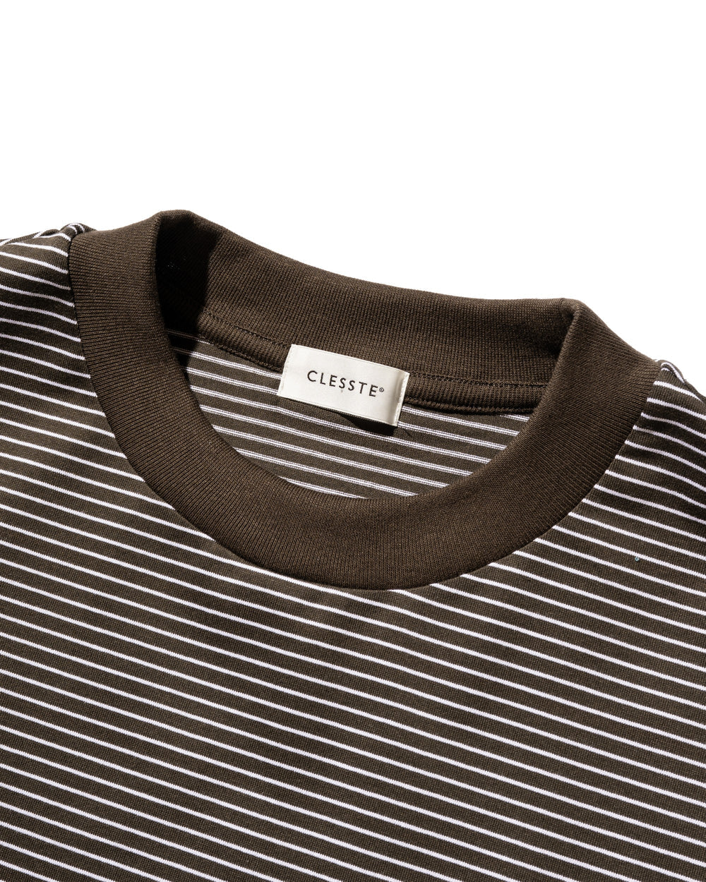 CLESSTE / 'C x Concept' Striped S/S T-Shirt With Drawstrings (Brown x White)