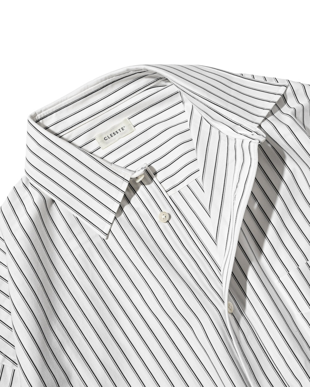 CLESSTE / Thick/Thin Stripe 46G Knit Everyday S/S Shirt (White Stripe)