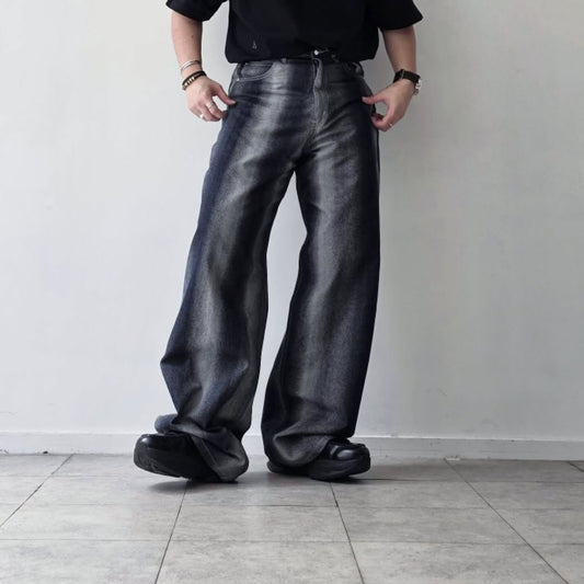 REVERBERATE / Gradation Denim Pants (Baggy) (Indigo)