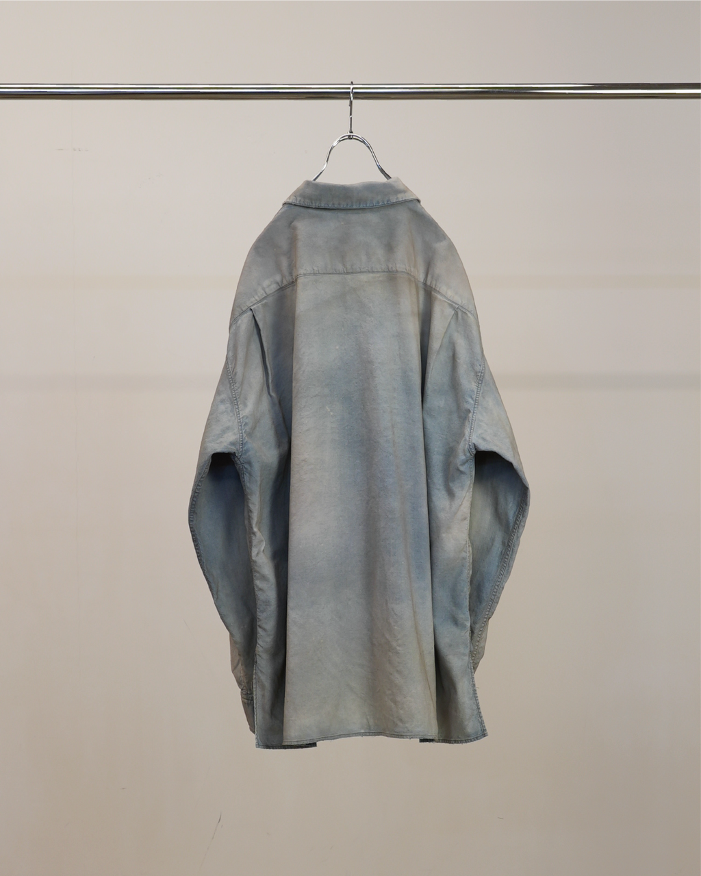ANCELLM / Brushstroke Aging Shirt (Indigo)