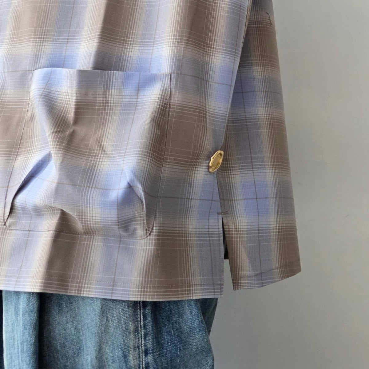 SHINYAKOZUKA / Roomy Shirt (Issue#9)(Blue And Brown Palette)