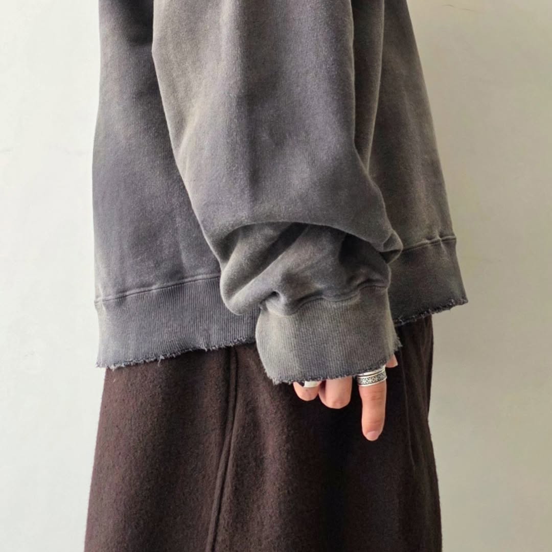 ANCELLM / Unevenness Sweat Shirt (Black)