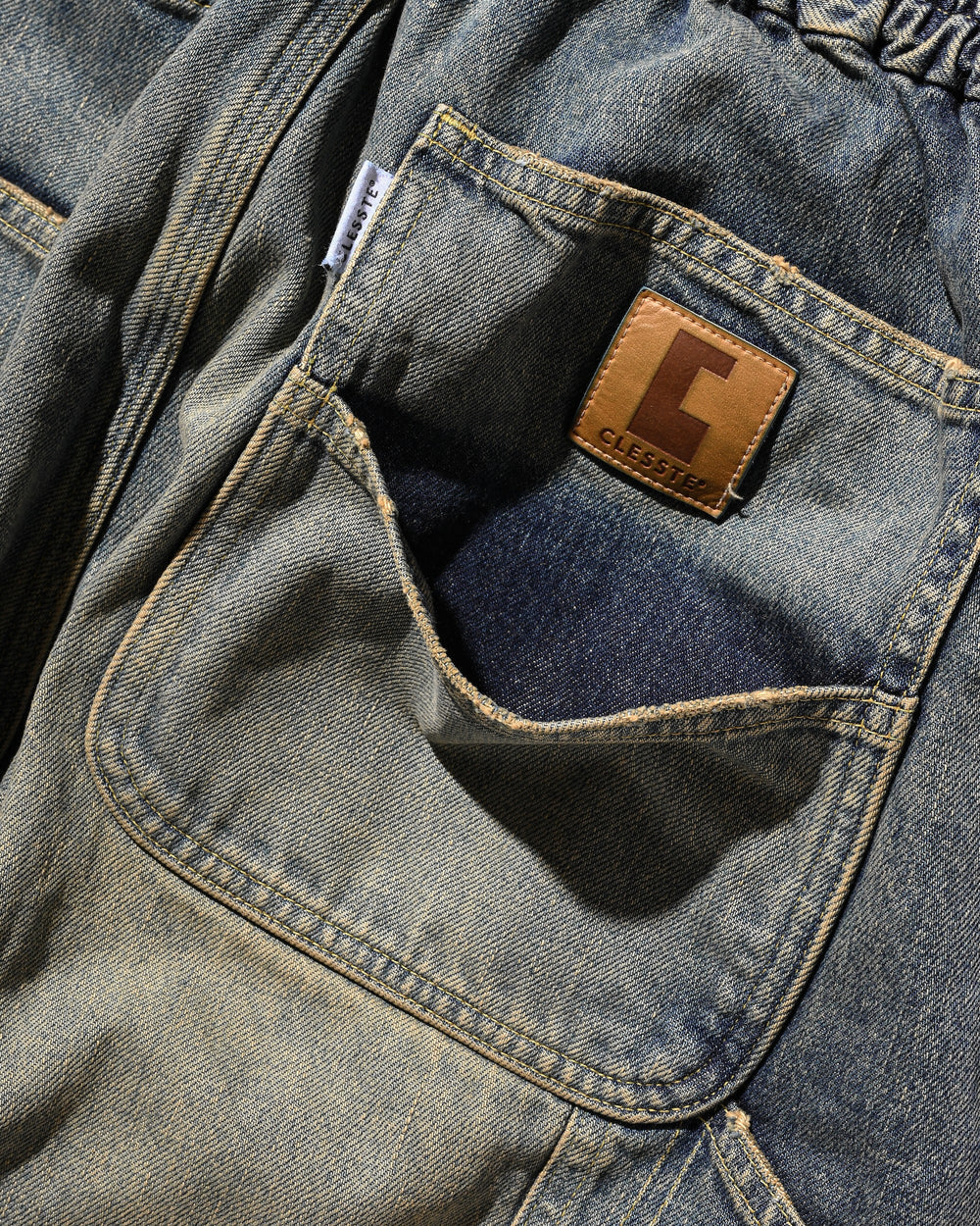 CLESSTE / Vintage Dyed Selvedge Denim Worker Pants (Vintage Indigo)