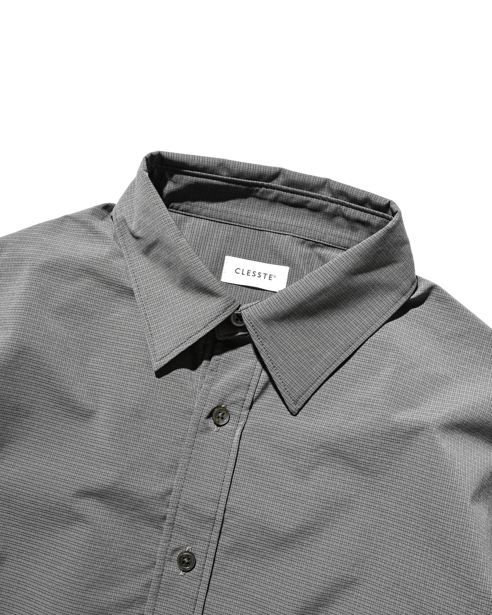 CLESSTE / Mini Plaid S/S Pullover Shirt (Charcoal)
