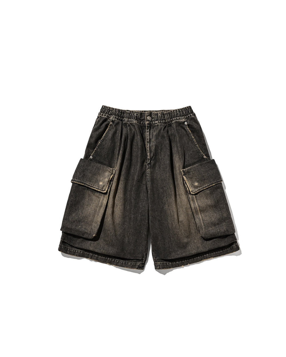 CLESSTE / Vintage Dyed Selvedge Denim City Military Half Pants (Vintage Black)