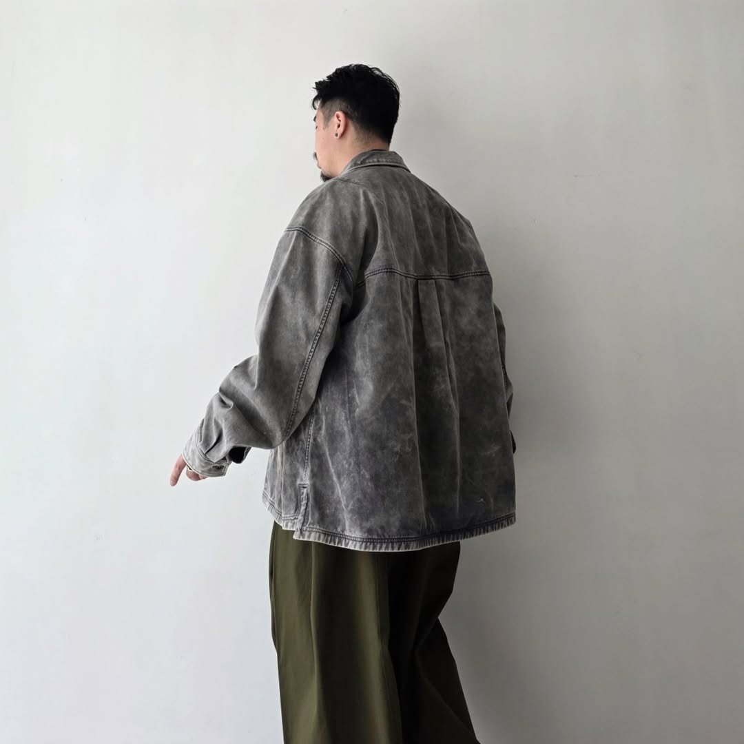 ANCELLM / Chino Shirt Jacket (Black)