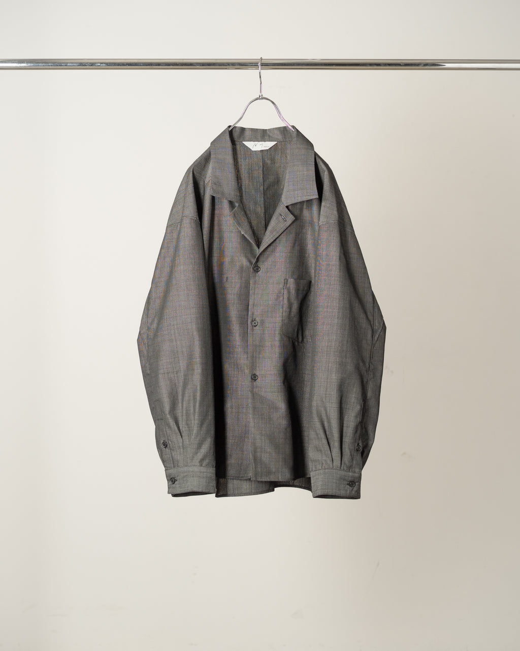 ANCELLM / Wool Hakeme Tailored Shirt (Black)