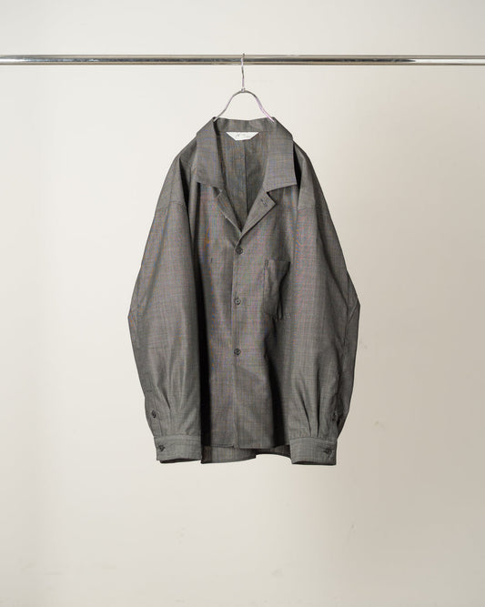 ANCELLM / Wool Hakeme Tailored Shirt (Black)