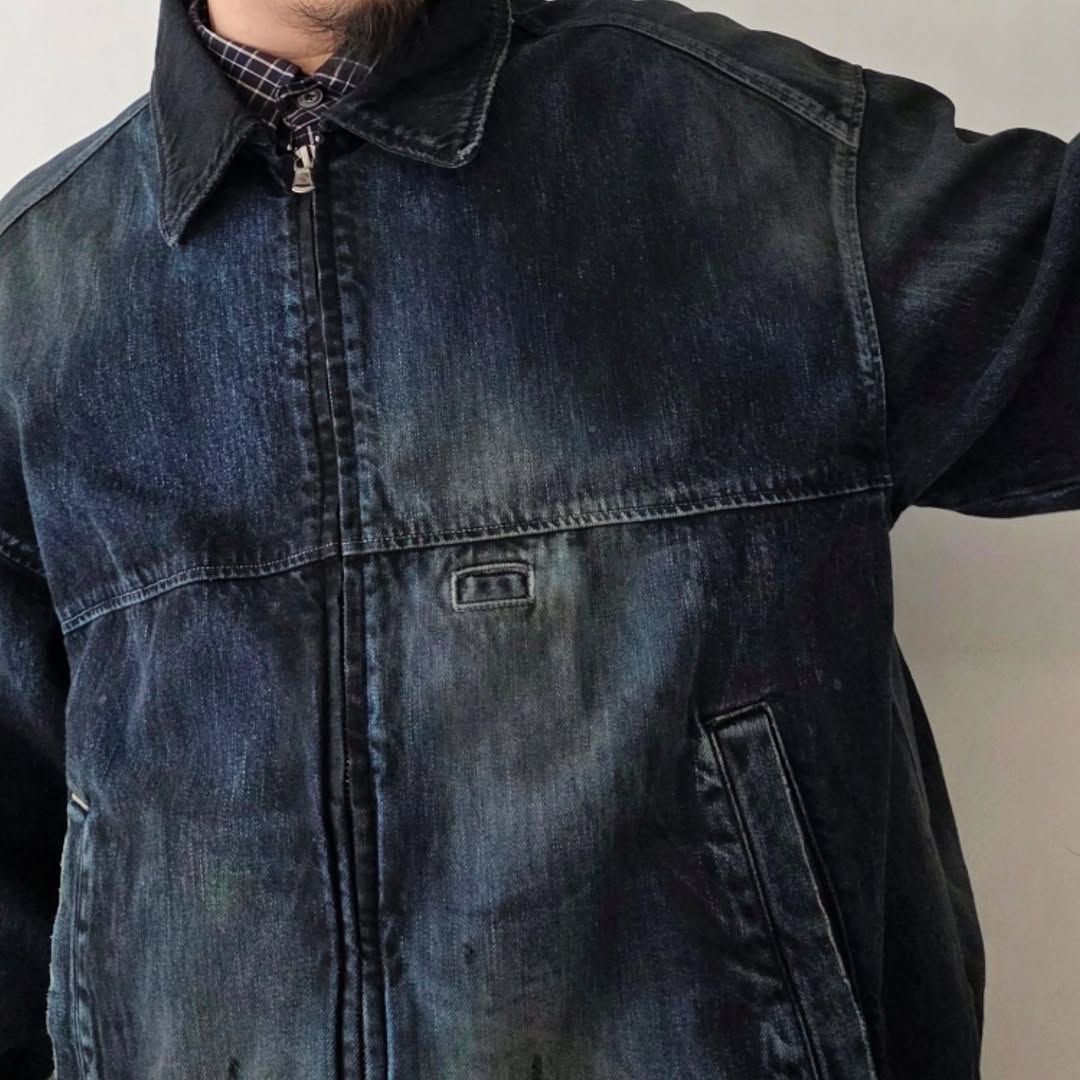 ANCELLM / Denim Zipup Jacket (Black)