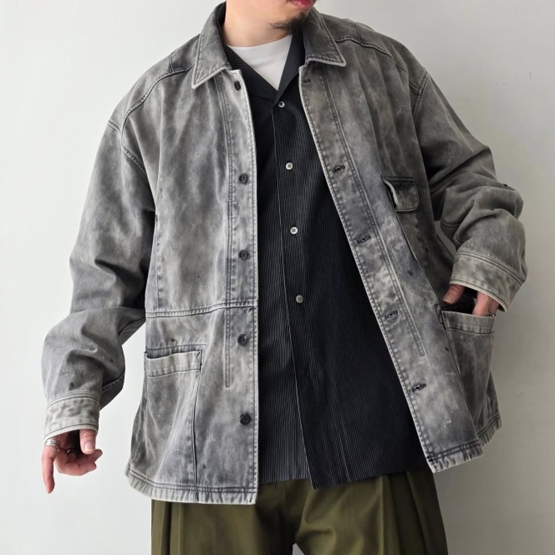 ANCELLM / Chino Shirt Jacket (Black)
