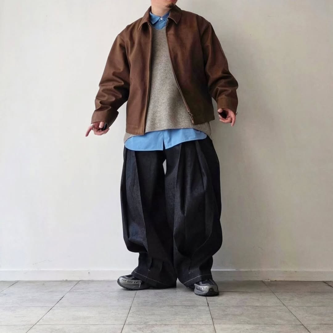 NOMAT / Cotton Hand Painted Zip Blouson