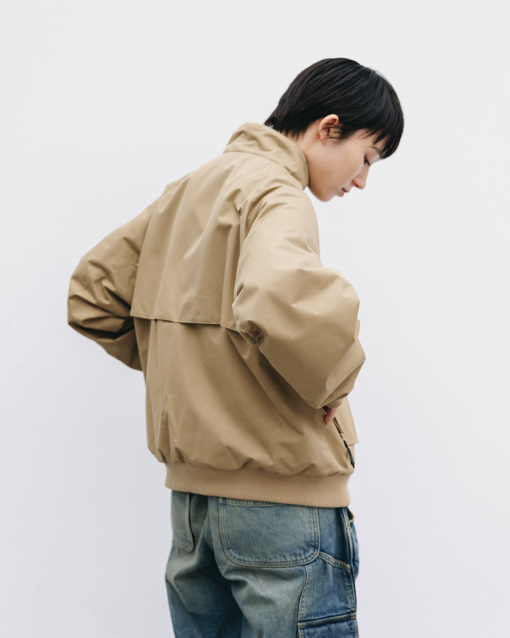 CLESSTE / +Phenix Windstopper® By Gore-Tex Labs Twill City Harrington Jacket (Carmel Beige)