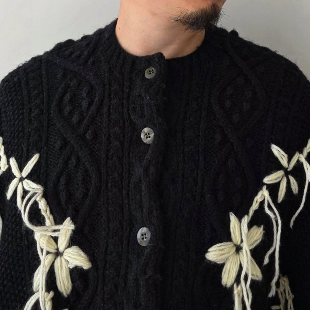 DISCOVERED / Hand Embroidery Fisherman Knit (B)