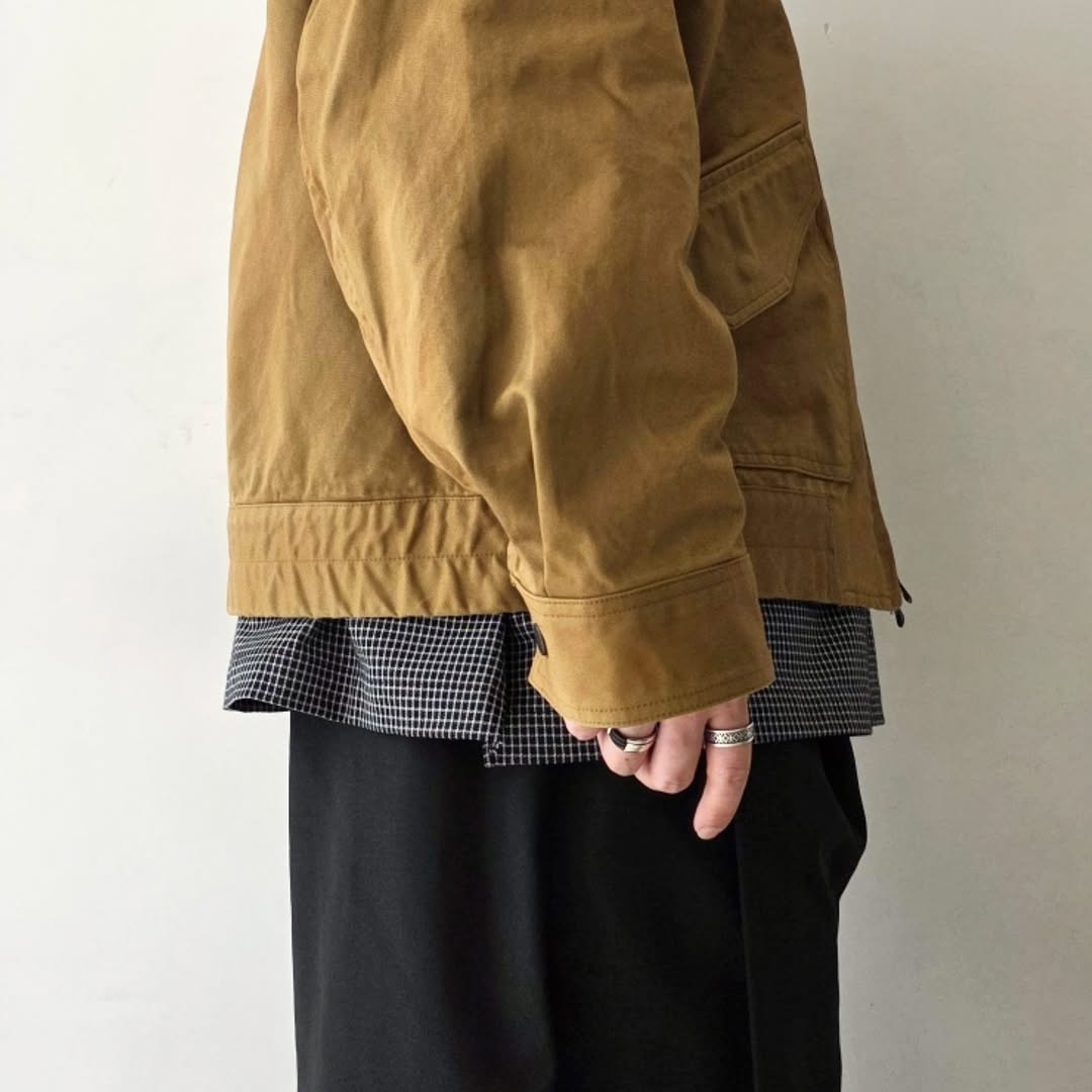 ANCELLM / Zip Blouson (Beige)