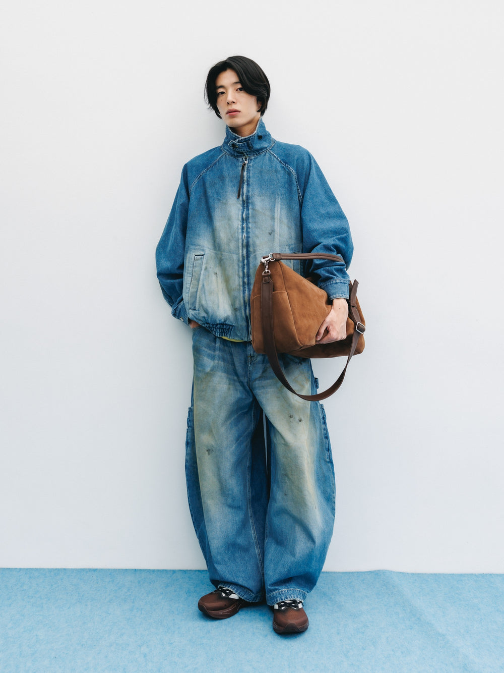 CLESSTE / Suede Day Off Bag Large (Brown)