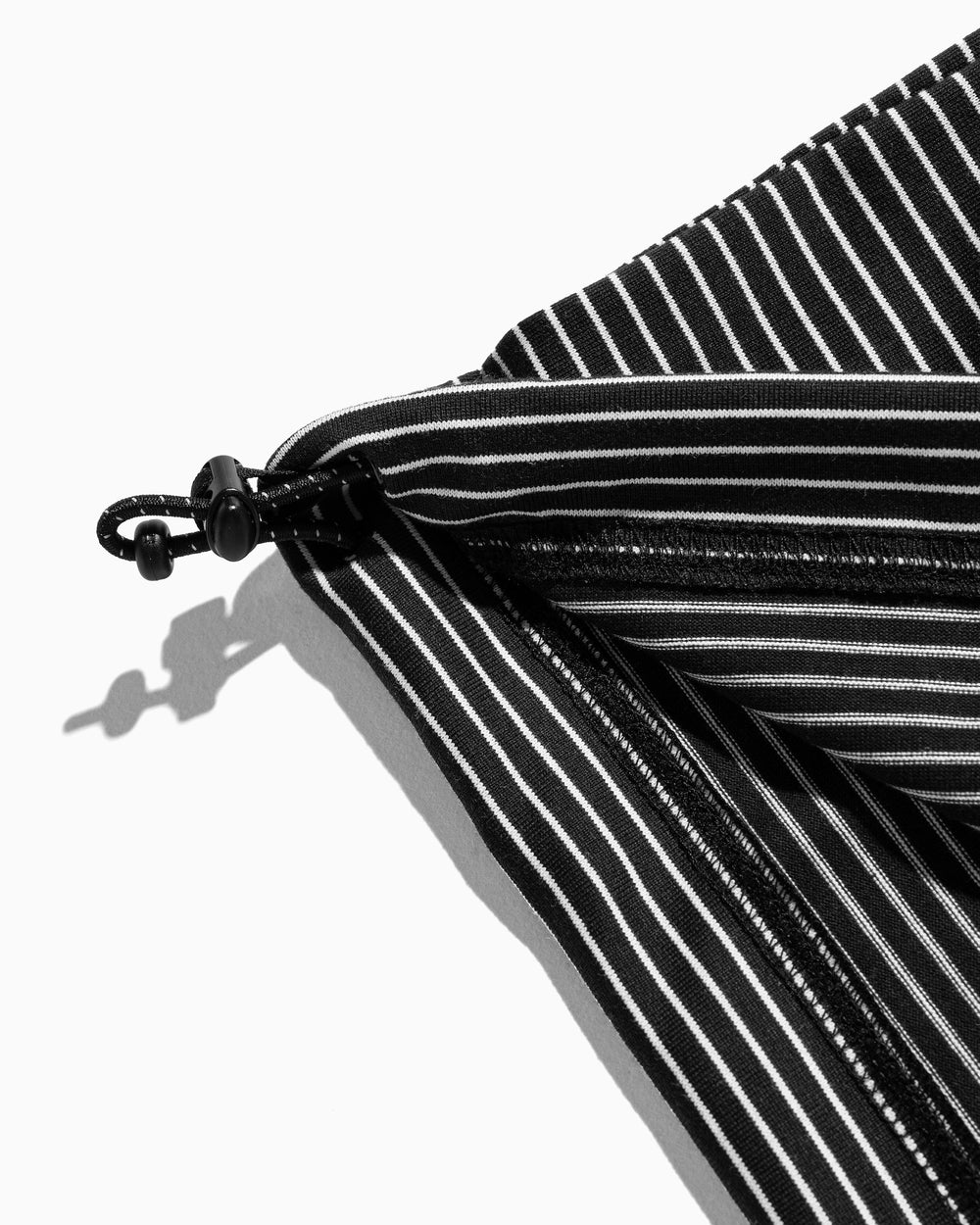 CLESSTE / 'C' Striped Massive T-Shirt With Drawstrings (Black x White)