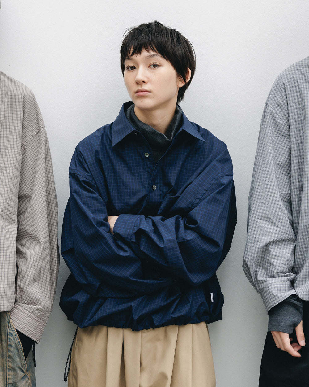 CLESSTE / Mini Plaid L/S Pullover Shirt (Navy)
