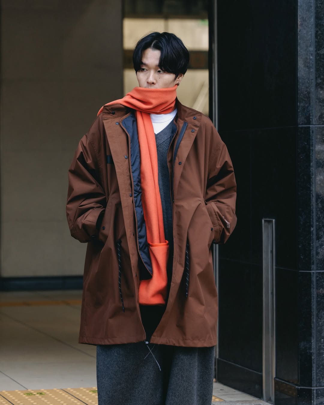 CLESSTE / +Phenix Windstopper ® By Gore-tex Labs City Fishtail Parka With Liner Jacket (Chocolate Brown)