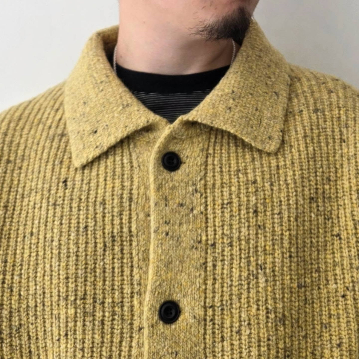 SAGE NATION / Wiral Cardigan - Speckled Mustard