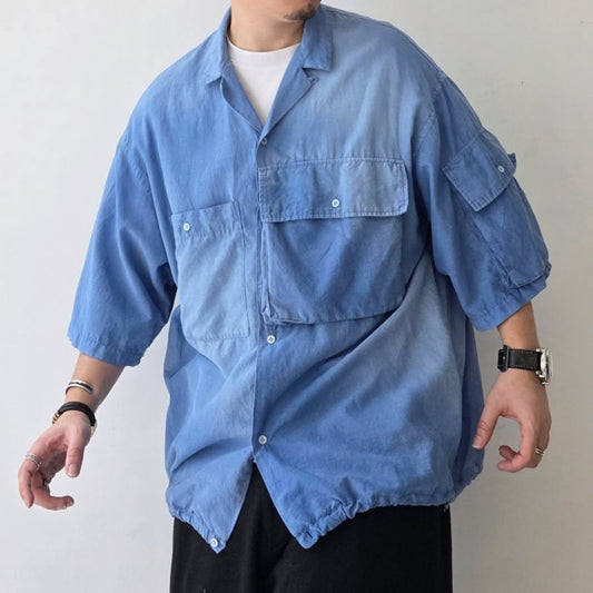 THE JEAN PIERRE / Fade Silk BETA SS Shirt (Fade Sax)