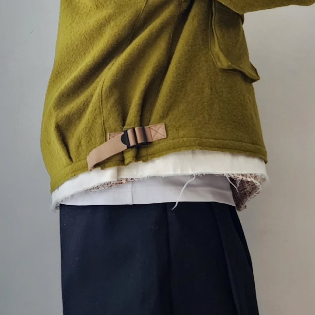 ANCELLM / Shrink Wool Layering Jacket