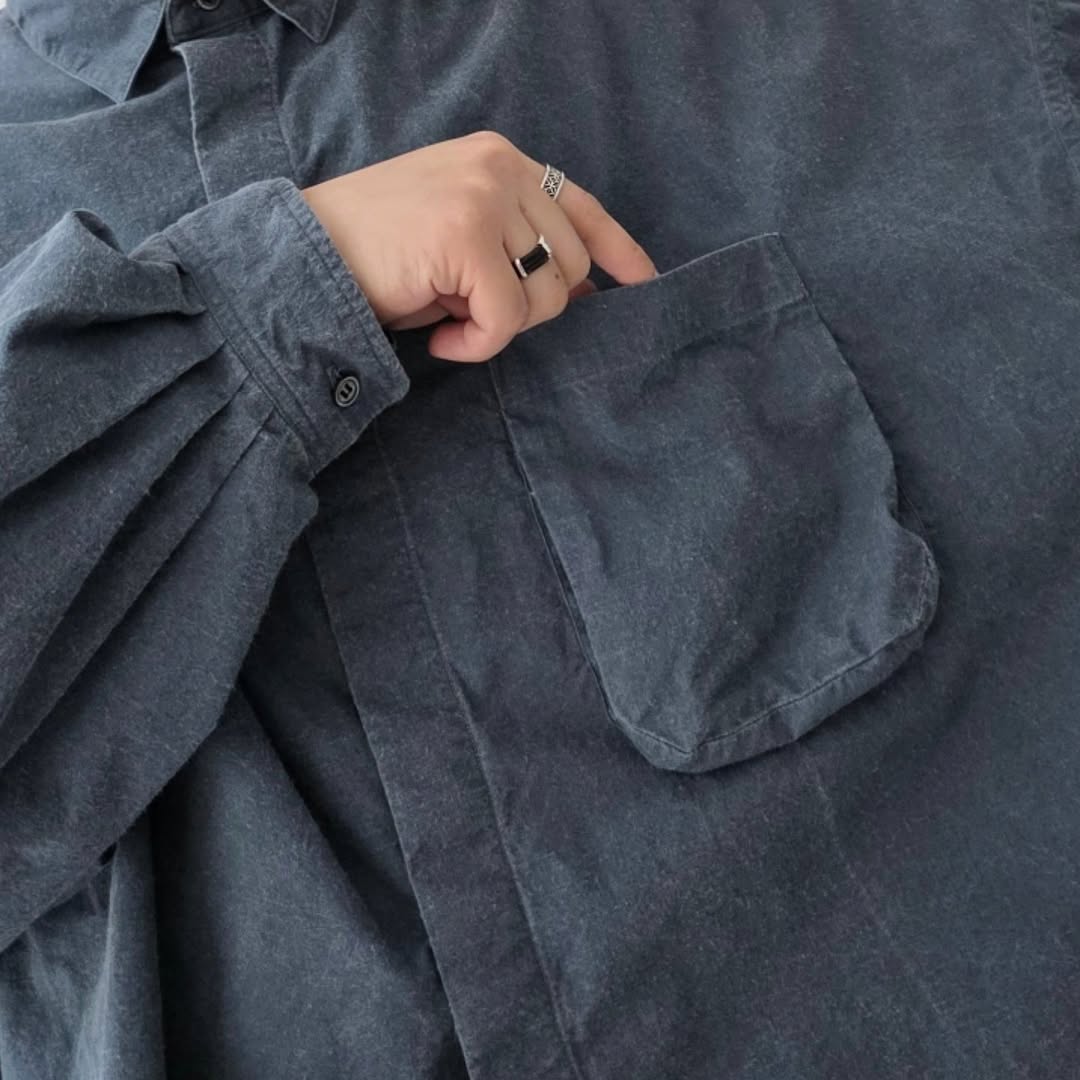 THE JEAN PIERRE / Signature 11XL Shirt (Broad)(Fade Nvy)