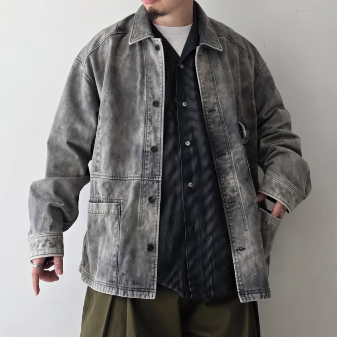 ANCELLM / Chino Shirt Jacket (Black)