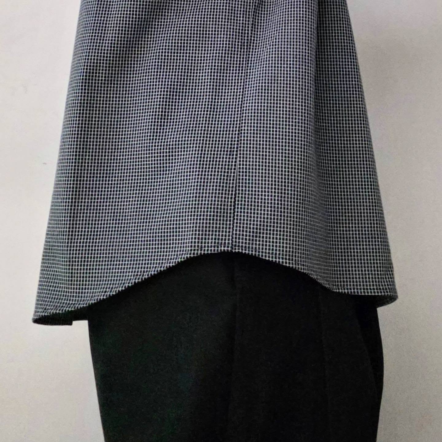 CLESSTE / Mini Grid Check 36G Knit Everyday S/S Shirt (Black x White)