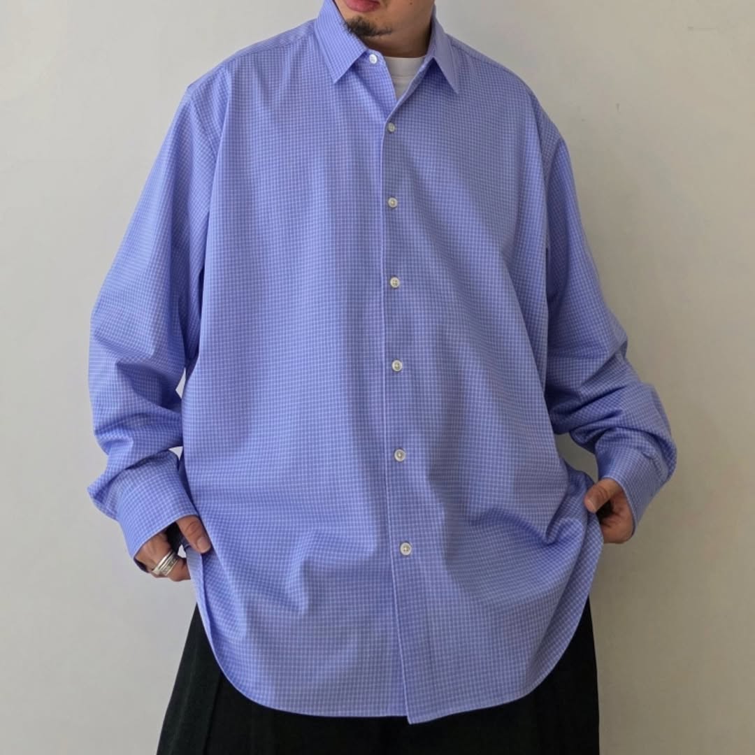 KANEMASA PHIL / 36g Atmosphere Check Shirt (Zenith Purple)