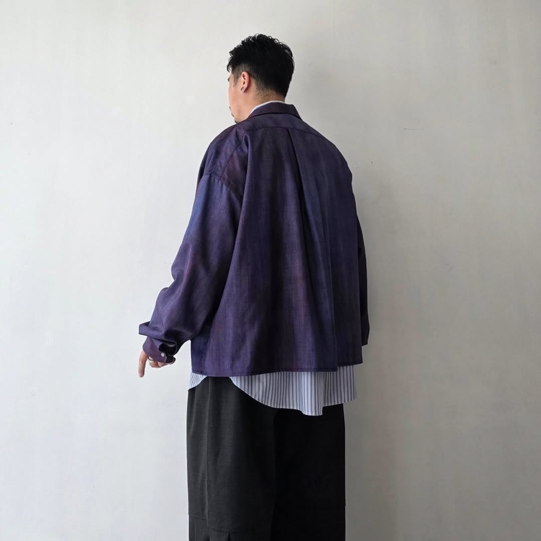 THE JEAN PIERRE / Urban Wool Tech Pyjama Shirt (Bordeaux)