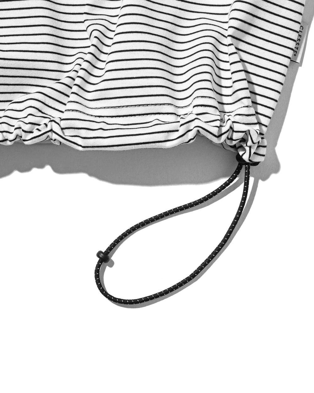 CLESSTE / 'C x Concept' Striped S/S T-Shirt With Drawstrings (White x Black)