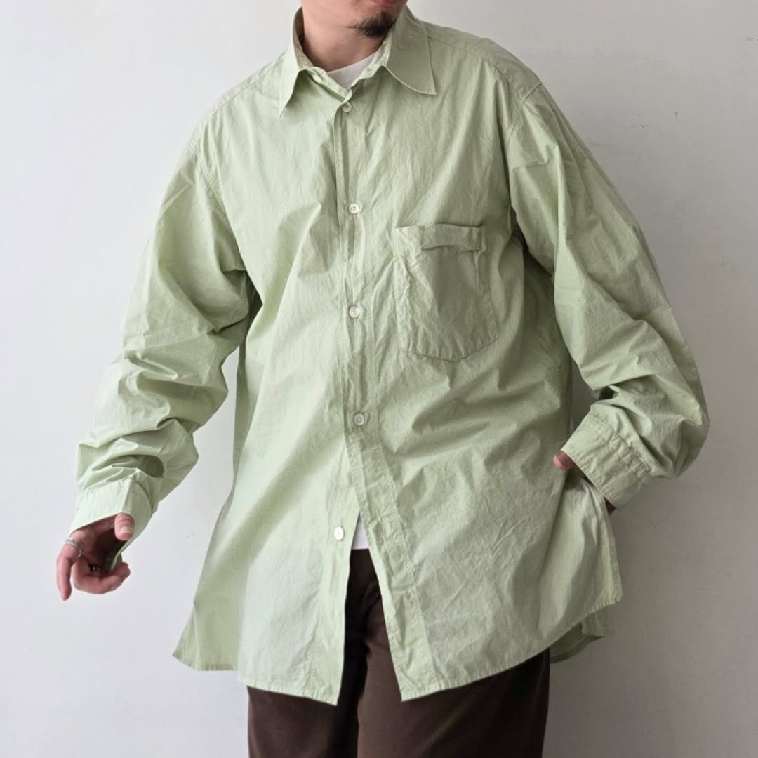ANCELLM / Shrink Over Shirt (Gray Mint)