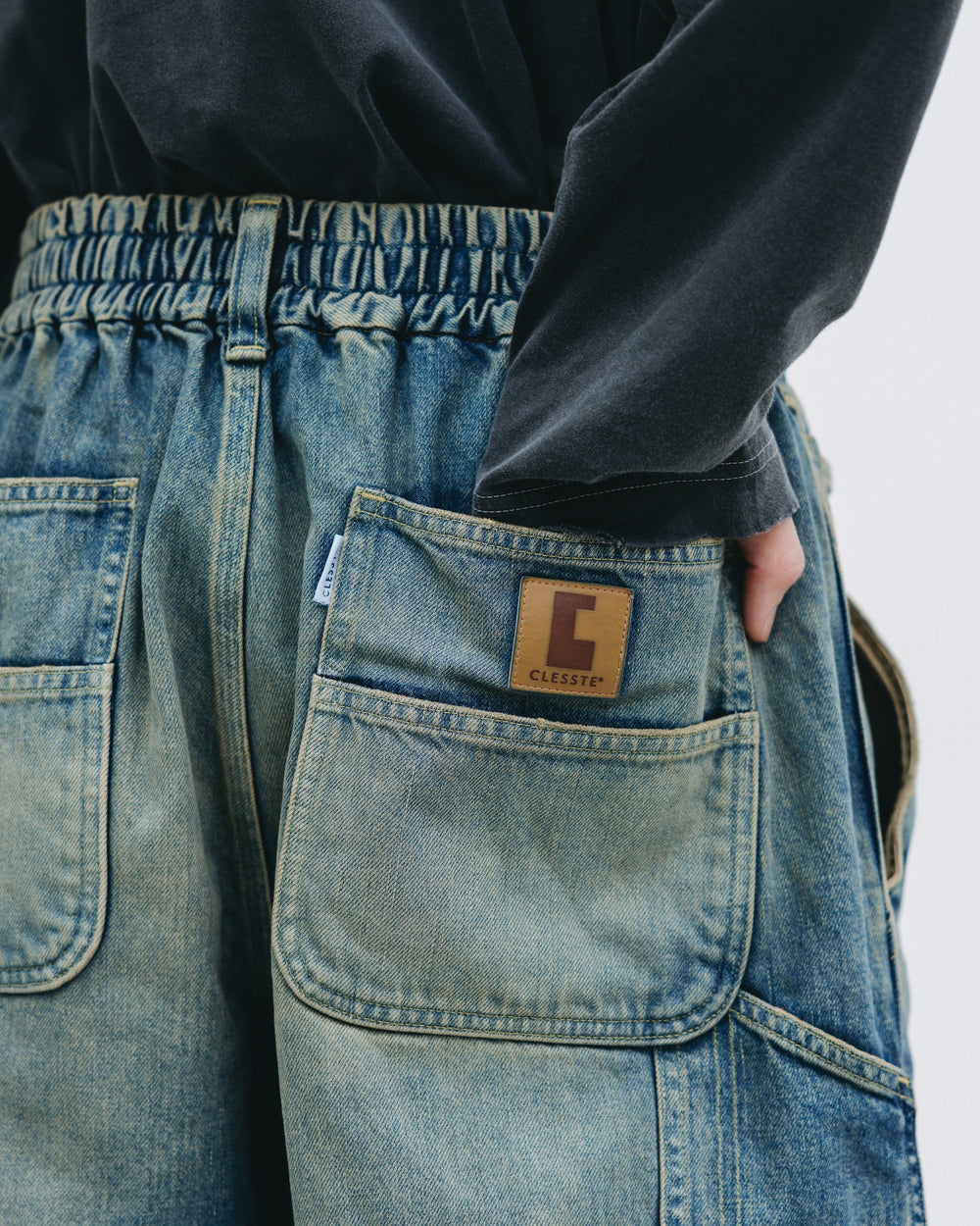 CLESSTE / Vintage Dyed Selvedge Denim Worker Pants (Vintage Indigo)