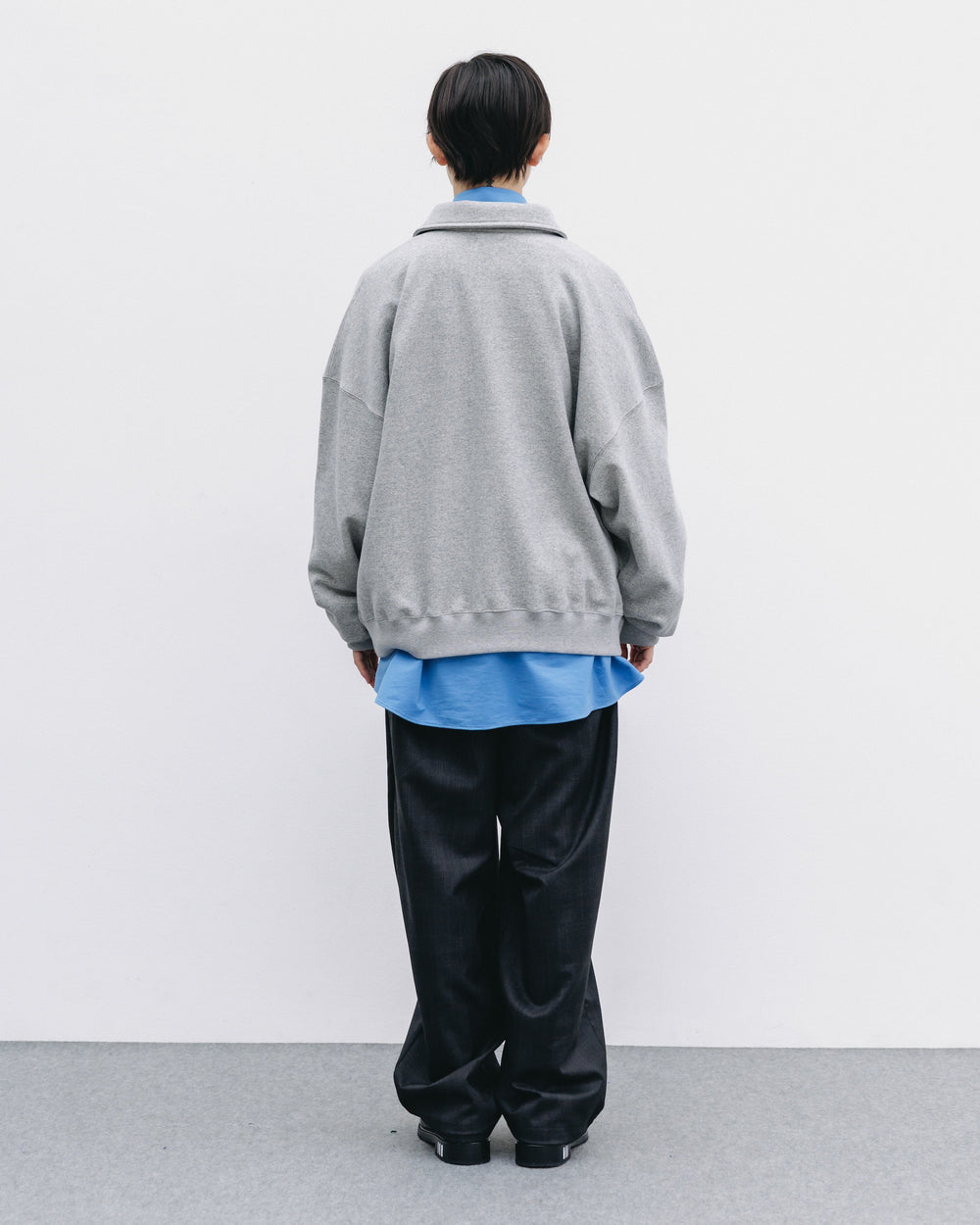 CLESSTE / Half Snap Sweat Shirt (Gray)